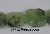 CRU223 15.5 inches 20*20mm freeform green rutilated quartz beads