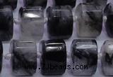 CRU348 11*15*15mm faceted triangle black rutilated quartz beads