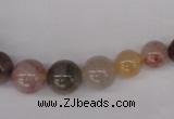 CRU420 15.5 inches 6mm - 14mm round Multicolor rutilated quartz beads