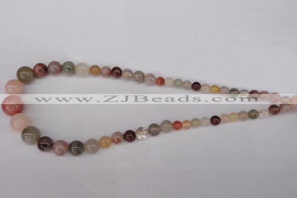 CRU420 15.5 inches 6mm - 14mm round Multicolor rutilated quartz beads
