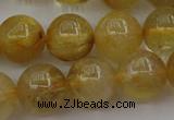 CRU605 15.5 inches 11mm round golden rutilated quartz beads