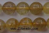 CRU613 15.5 inches 10mm round golden rutilated quartz beads