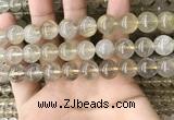 CRU633 15.5 inches 12mm round golden rutilated quartz beads