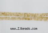 CRU665 15.5 inches 3mm faceted round golden rutilated quartz beads