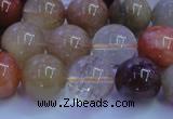CRU753 15.5 inches 10mm round Multicolor rutilated quartz beads