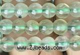 CRU810 15.5 inches 4mm round green rutilated quartz beads