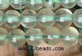 CRU811 15.5 inches 6mm round green rutilated quartz beads