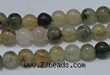 CRU900 15.5 inches 4mm round green rutilated quartz beads wholesale