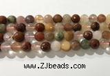 CRU913 15.5 inches 10mm faceted round mixed rutilated quartz beads