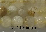 CRU926 15.5 inches 6mm round golden rutilated quartz beads wholesale
