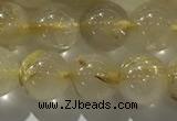 CRU927 15.5 inches 7mm round golden rutilated quartz beads wholesale