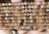 CRU943 15.5 inches 5mm round mixed rutilated quartz beads