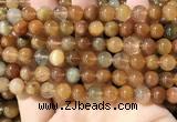 CRU948 15.5 inches 8mm round mixed rutilated quartz beads