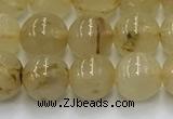 CRU951 15.5 inches 7mm round golden rutilated quartz beads