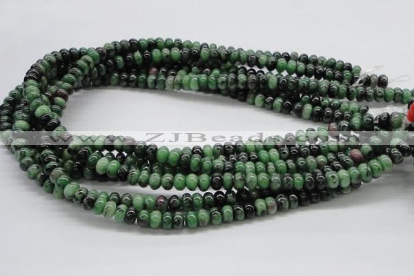 CRZ06 15.5 inches 5*8mm rondelle ruby zoisite gemstone beads Wholesale