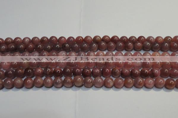 CRZ1000 15.5 inches 6mm - 6.5mm round A- grade natural ruby beads