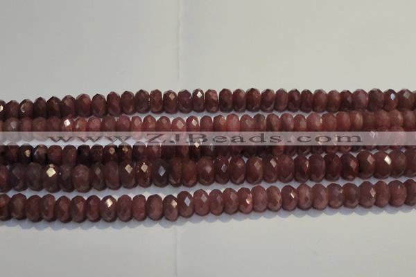 CRZ1014 15.5 inches 4*6mm faceted rondelle A- grade ruby beads