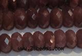 CRZ1015 15.5 inches 5*7mm faceted rondelle A- grade ruby beads