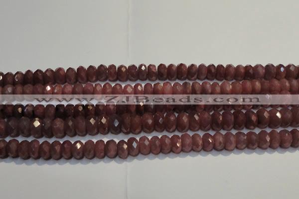 CRZ1015 15.5 inches 5*7mm faceted rondelle A- grade ruby beads