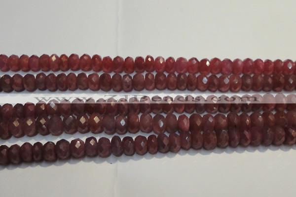 CRZ1021 15.5 inches 3*5mm faceted rondelle A+ grade ruby beads