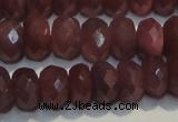 CRZ1022 15.5 inches 4*6mm faceted rondelle A+ grade ruby beads