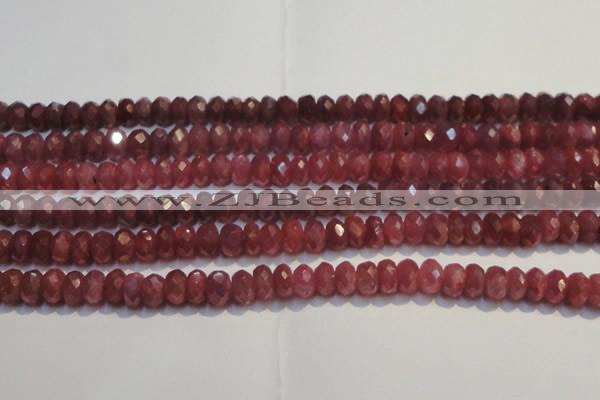 CRZ1025 15.5 inches 3*5mm faceted rondelle AA grade ruby beads