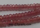 CRZ1100 15.5 inches 2*4mm faceted rondelle AAA+ grade ruby beads