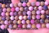 CRZ1143 15.5 inches 8mm faceted round ruby sapphire beads