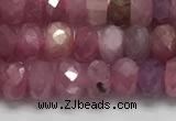 CRZ1150 15.5 inches 3*5mm faceted rondelle natural ruby beads