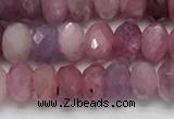 CRZ1151 15.5 inches 3.5*5.5mm faceted rondelle natural ruby beads