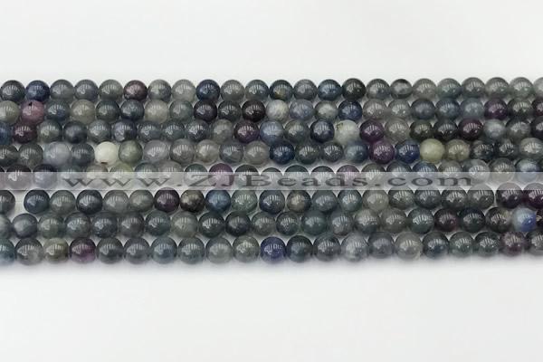 CRZ1160 15.5 inches 5mm round ruby sapphire gemstone beads