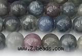 CRZ1162 15.5 inches 7mm round ruby sapphire gemstone beads