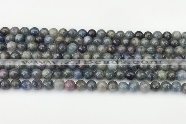 CRZ1162 15.5 inches 7mm round ruby sapphire gemstone beads