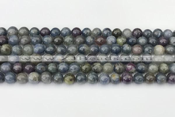 CRZ1163 15.5 inches 8mm round ruby sapphire gemstone beads