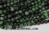 CRZ20 15.5 inches 4mm round ruby zoisite gemstone beads