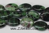 CRZ32 15.5 inches 13*18mm oval ruby zoisite gemstone beads