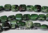 CRZ45 15.5 inches 10*10mm square ruby zoisite gemstone beads