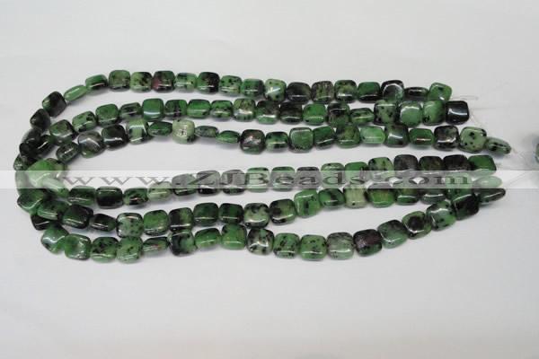 CRZ45 15.5 inches 10*10mm square ruby zoisite gemstone beads
