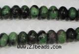 CRZ462 15.5 inches 7*10mm rondelle ruby zoisite gemstone beads