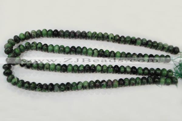 CRZ462 15.5 inches 7*10mm rondelle ruby zoisite gemstone beads