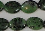 CRZ483 15.5 inches 15*20mm oval ruby zoisite gemstone beads