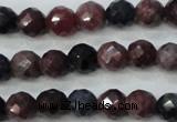 CRZ511 15.5 inches 6mm faceted round natural ruby sapphire beads