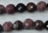 CRZ512 15.5 inches 8mm faceted round natural ruby sapphire beads