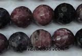 CRZ513 15.5 inches 10mm faceted round natural ruby sapphire beads