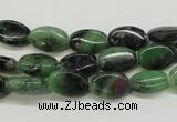 CRZ60 15.5 inches 8*12mm oval ruby zoisite gemstone beads