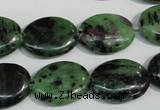 CRZ61 15.5 inches 15*20mm oval ruby zoisite gemstone beads