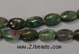 CRZ612 15.5 inches 8*12mm oval New ruby zoisite gemstone beads