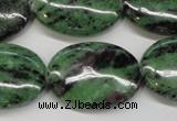 CRZ63 15.5 inches 22*30mm oval ruby zoisite gemstone beads