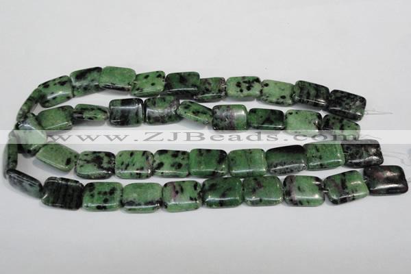 CRZ68 15.5 inches 15*20mm rectangle ruby zoisite gemstone beads