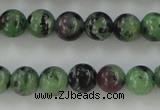 CRZ721 15.5 inches 6mm round ruby zoisite gemstone beads